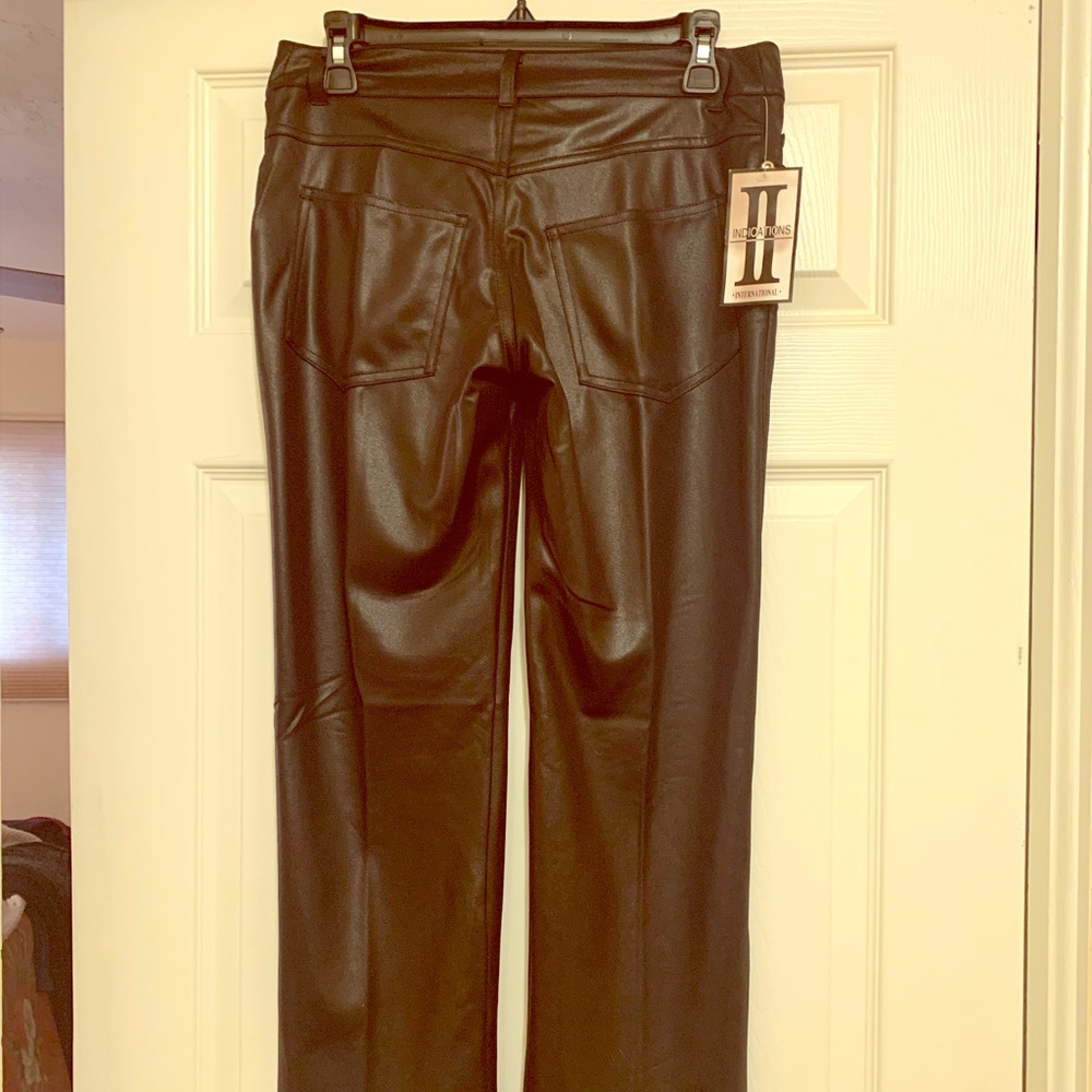Faux leather pants